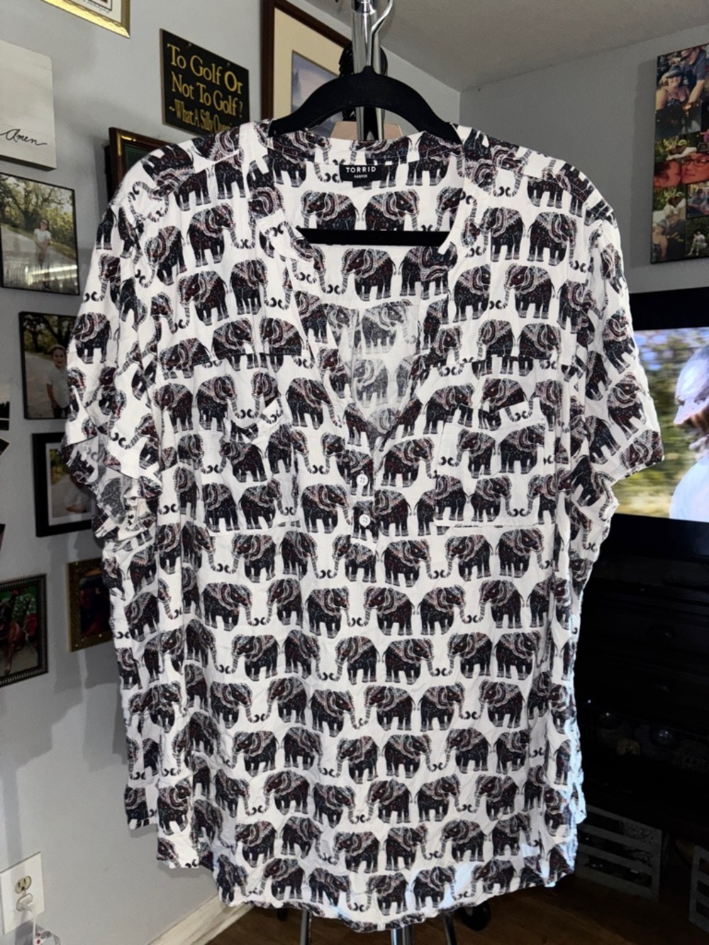 Torrid Harper Top-White Elephant Parade